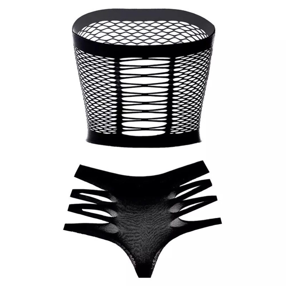 Women Fishnet Hollow Out Backless Lingerie - Picture 1 of 6